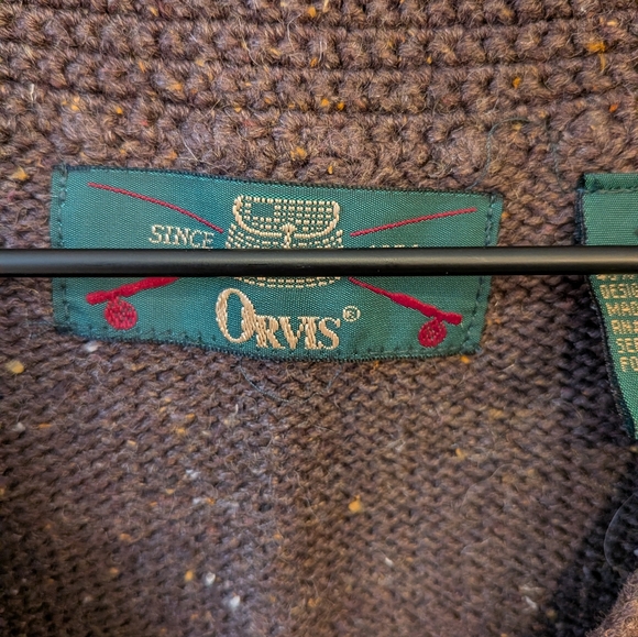 VTG Orvis Ramie Cotton Sheep Knit Sweater Vest Colorblock Large - Picture 4 of 6